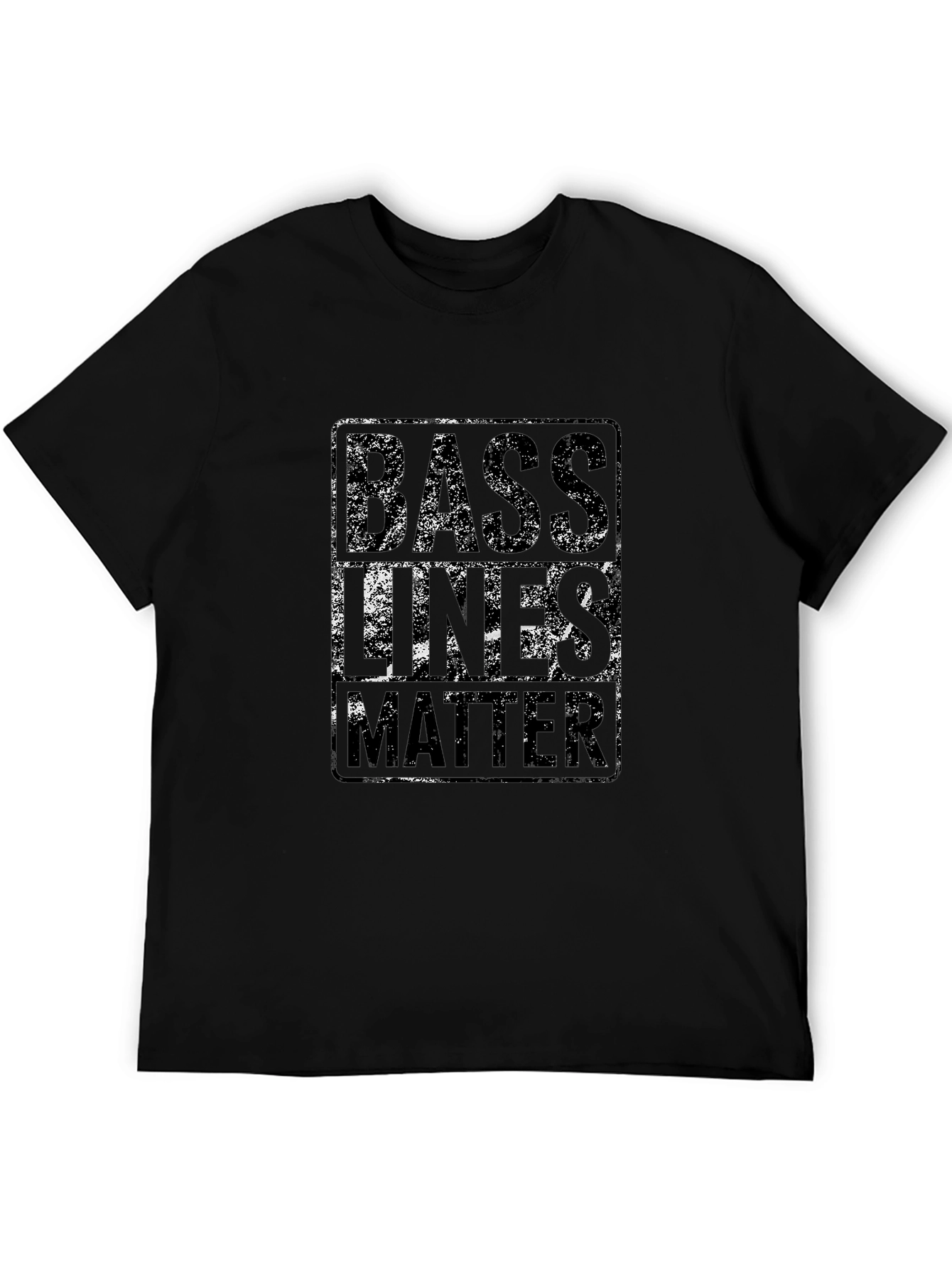Bass Lines Matter Black Graphic Tee Shirt
