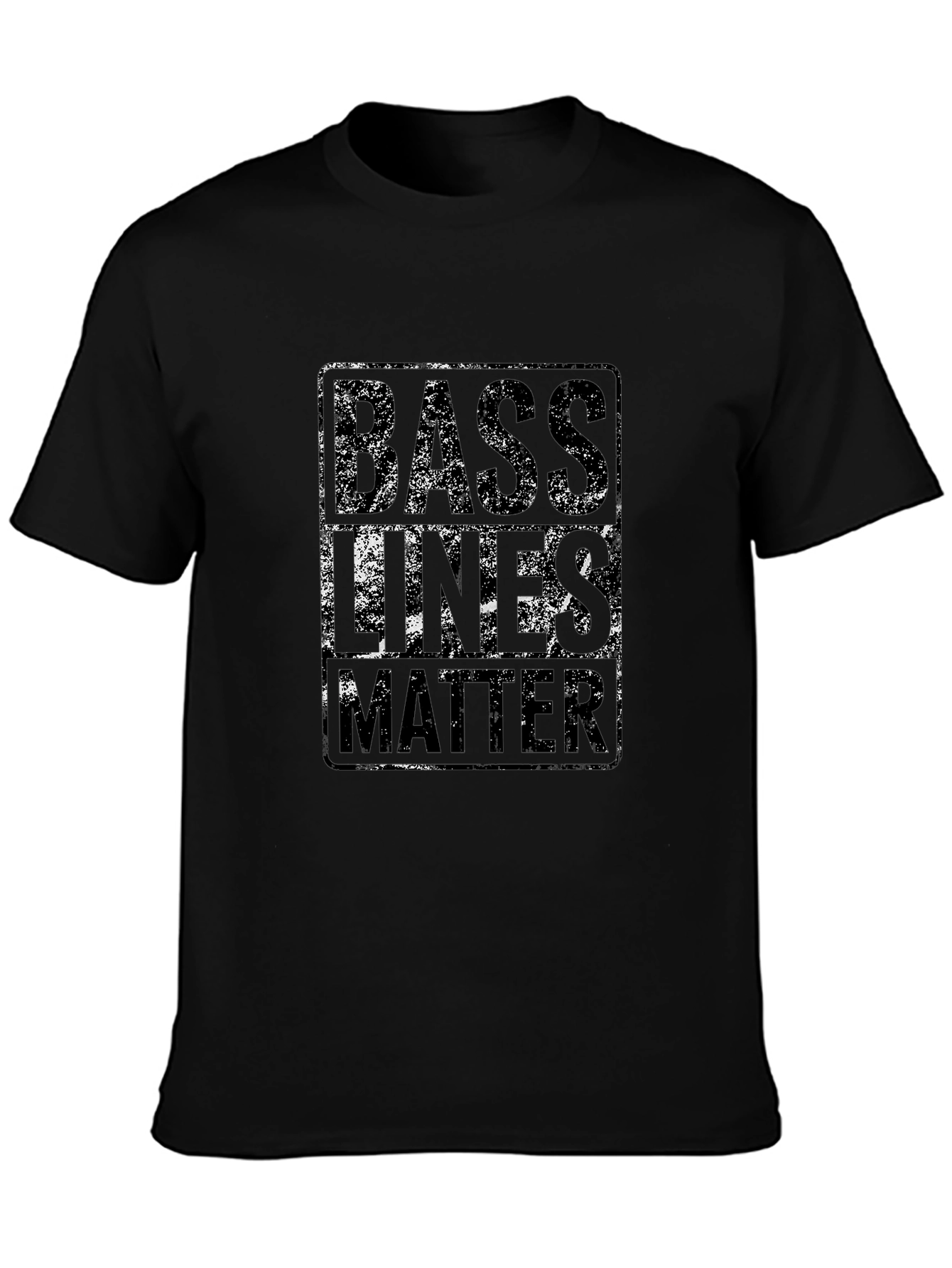Bass Lines Matter Black Graphic Tee Shirt