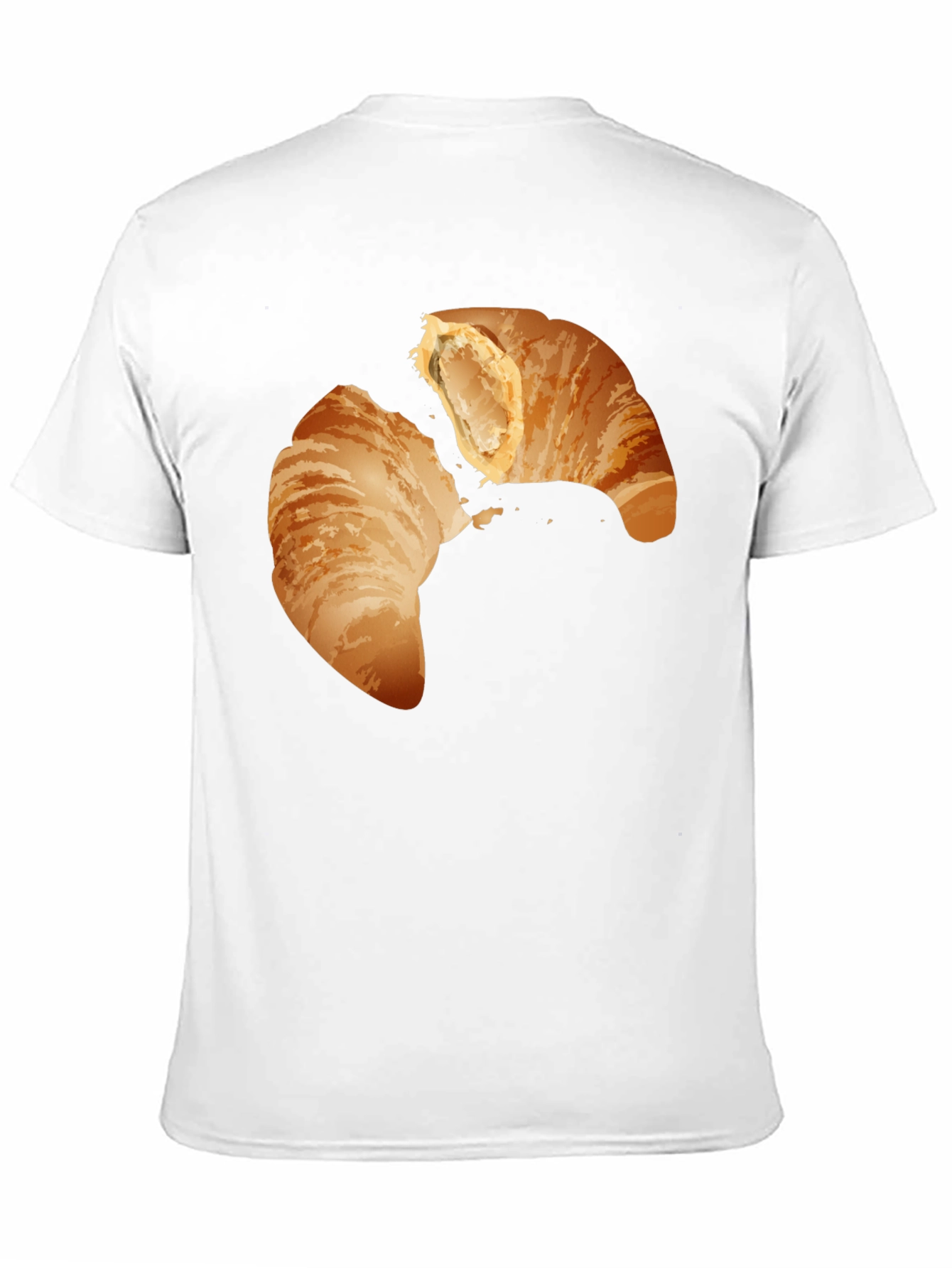 Croissant Graphic Tee - Black Crew Neck