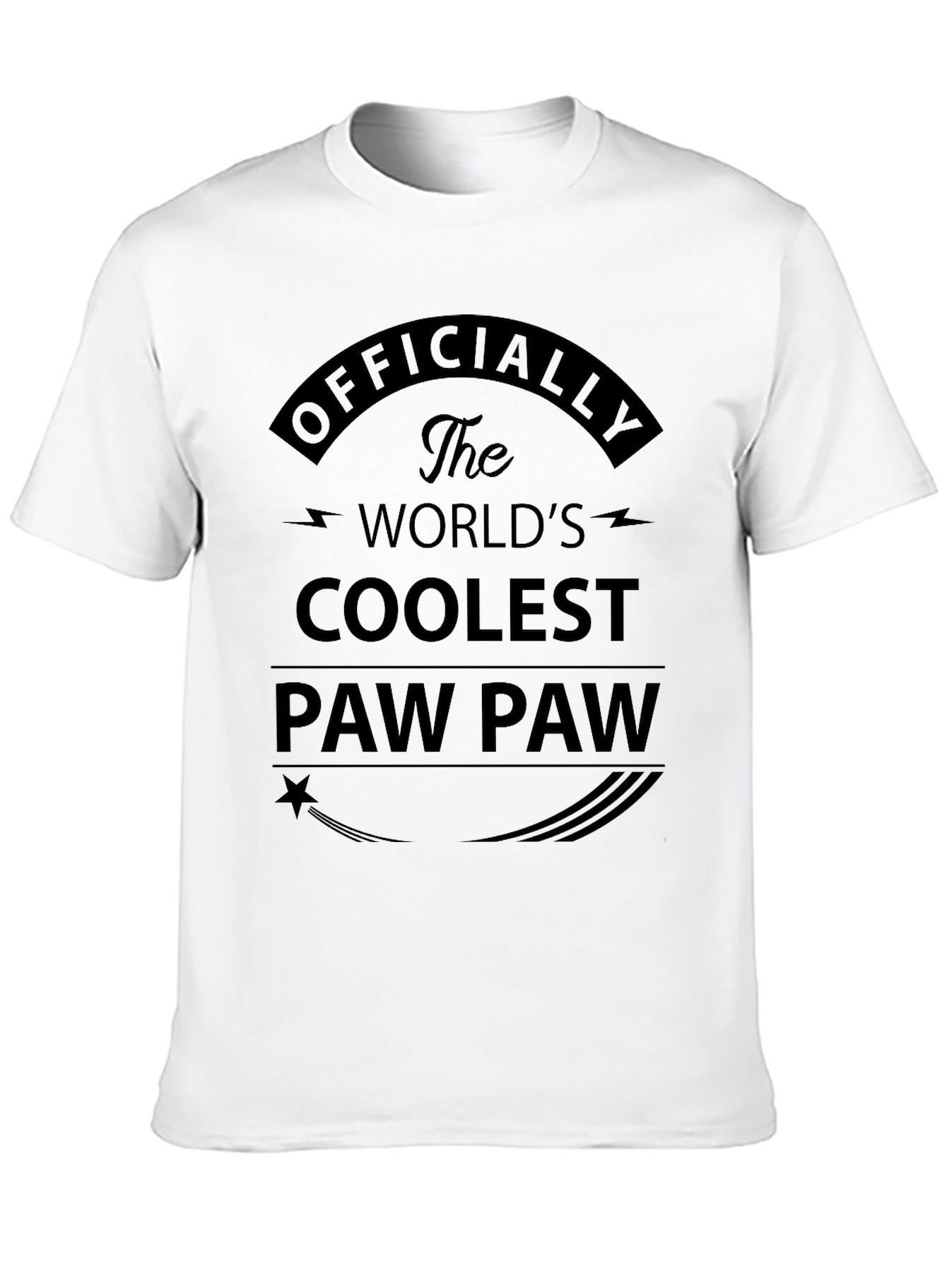 Coolest Paw Paw Black T-Shirt