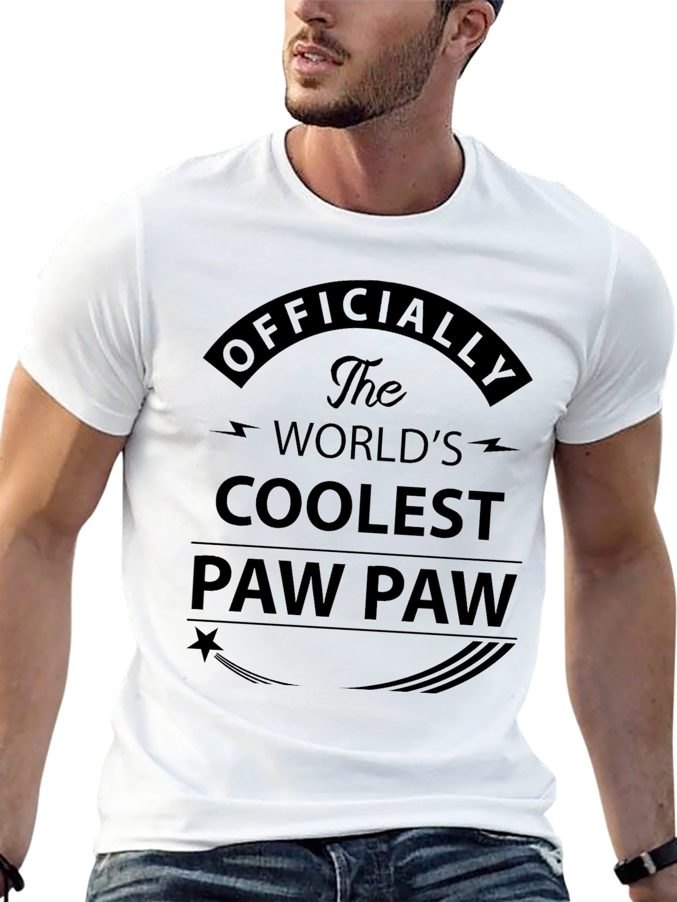 Coolest Paw Paw Black T-Shirt