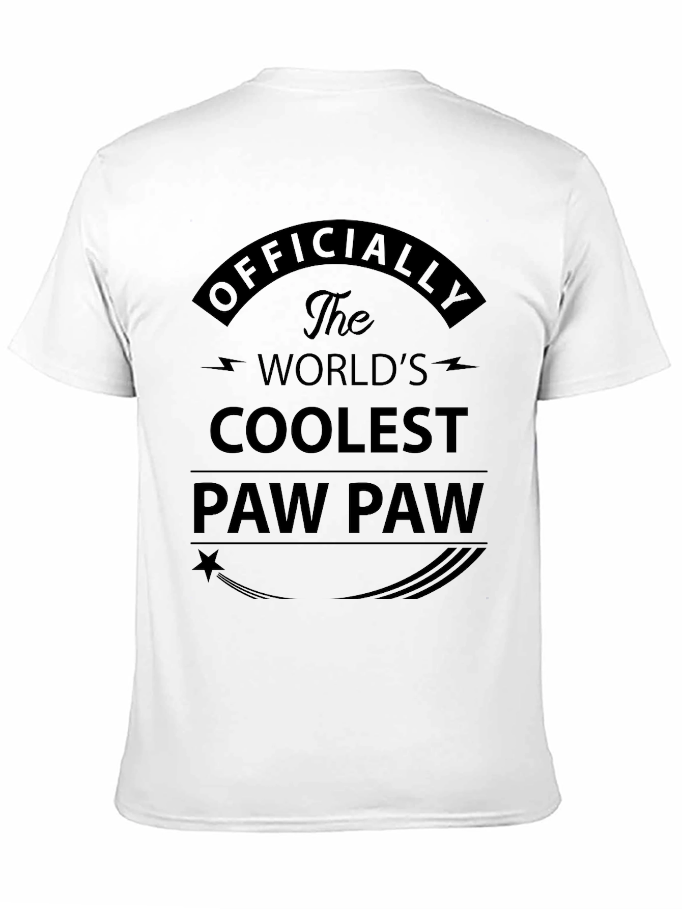 Coolest Paw Paw Black T-Shirt