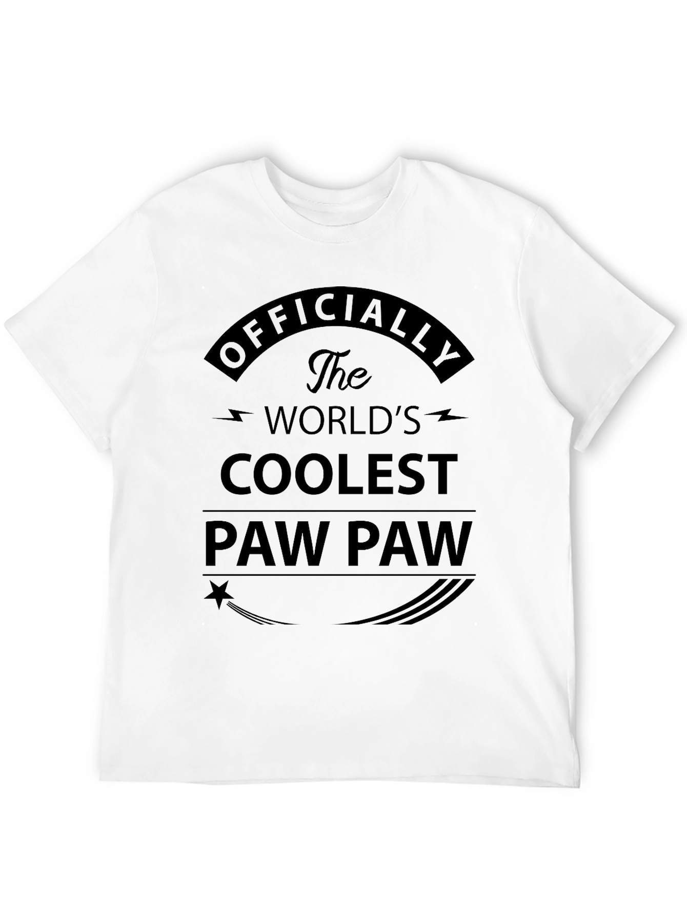 Coolest Paw Paw Black T-Shirt