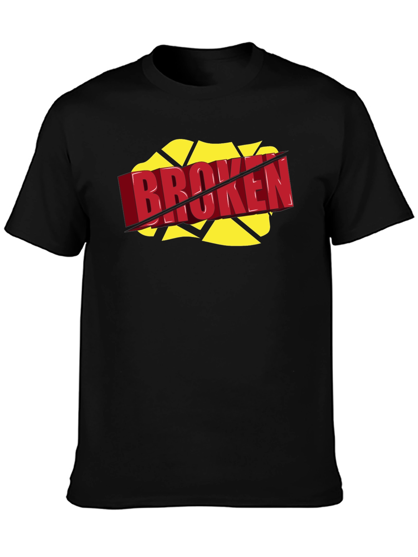 Broken Graphic Tee - Bold Statement Shirt