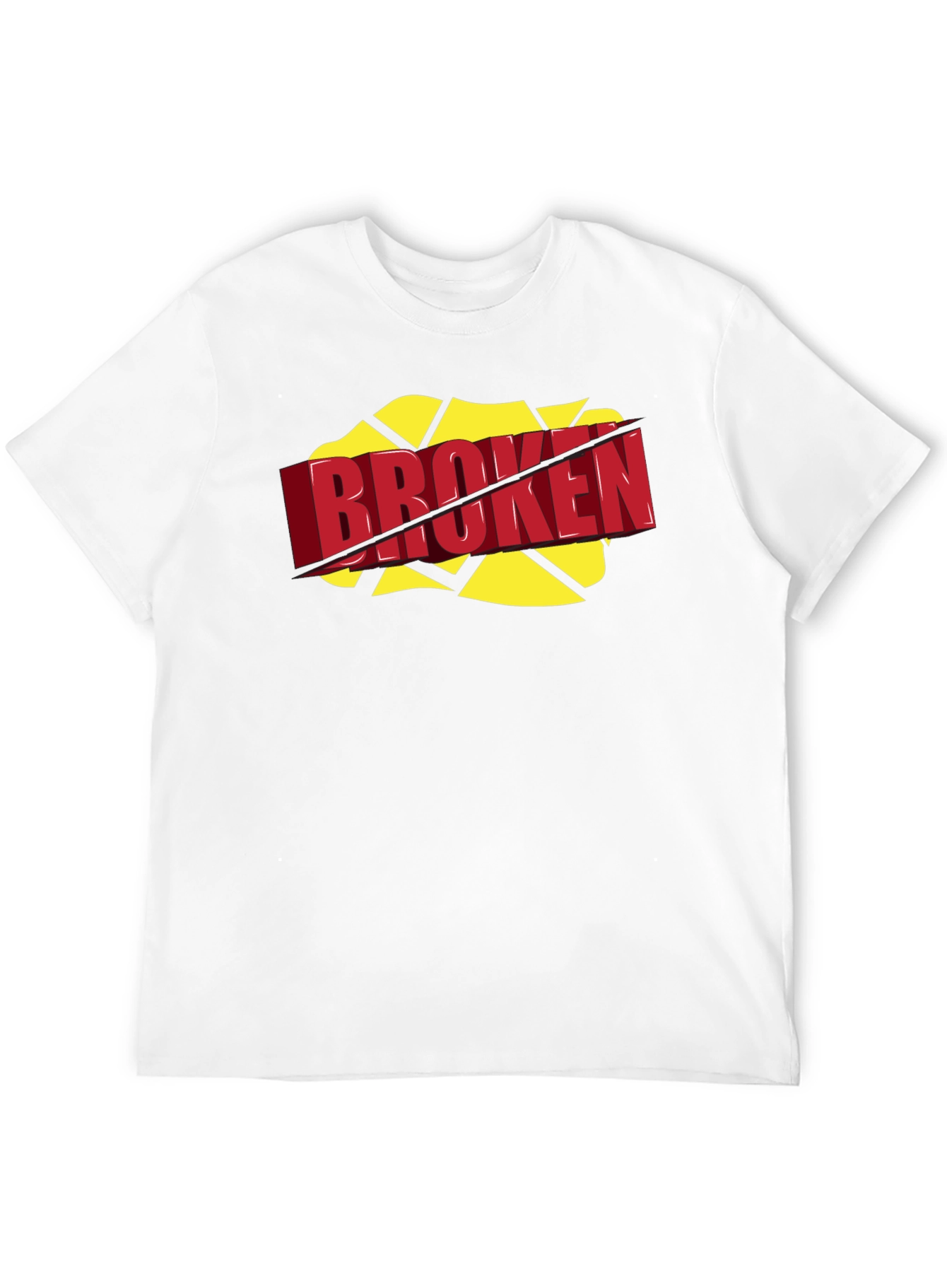 Broken Graphic Tee - Bold Statement Shirt
