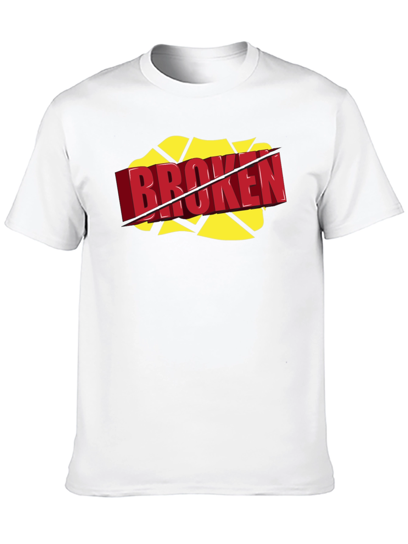 Broken Graphic Tee - Bold Statement Shirt