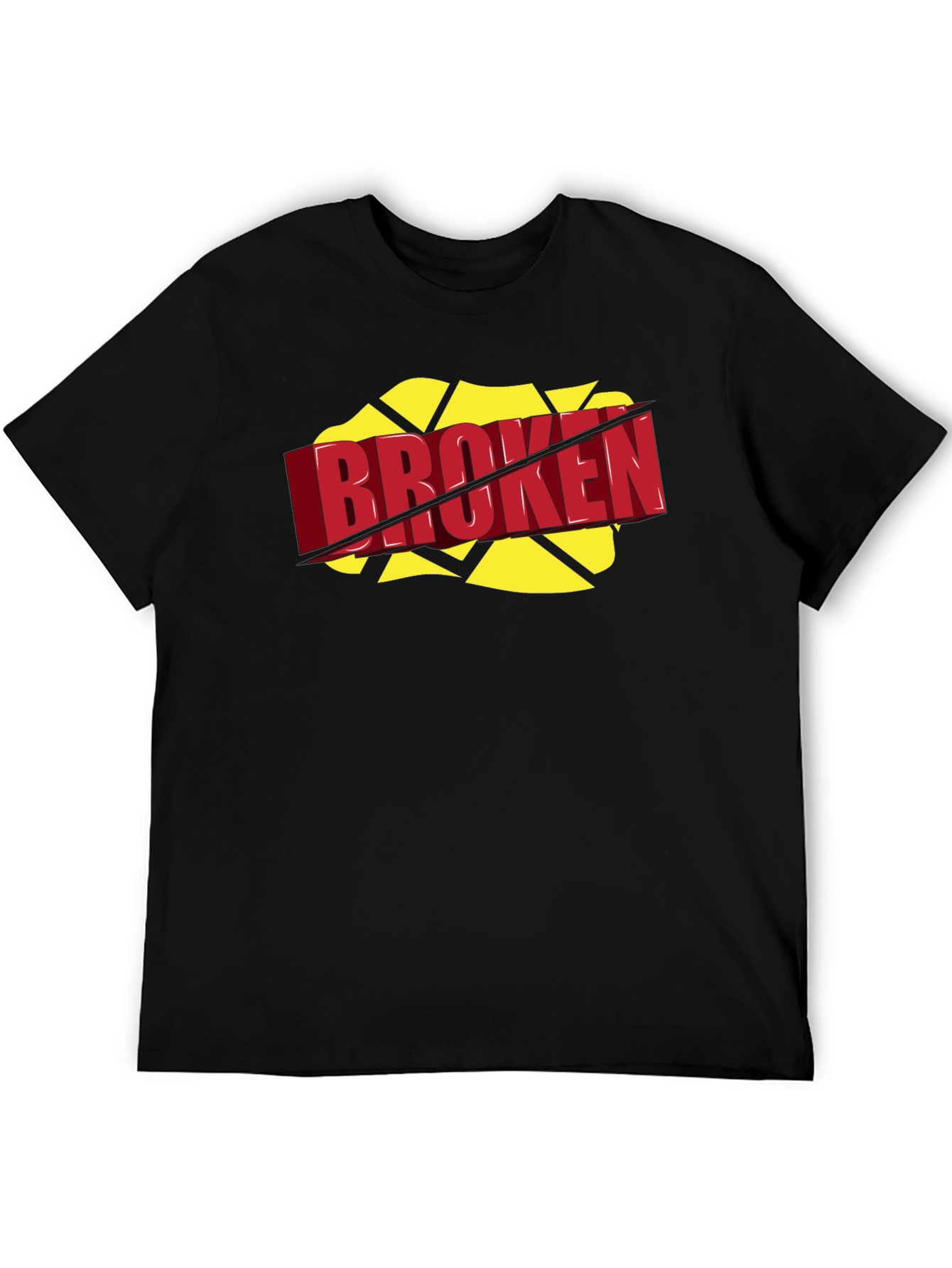 Broken Graphic Tee - Bold Statement Shirt