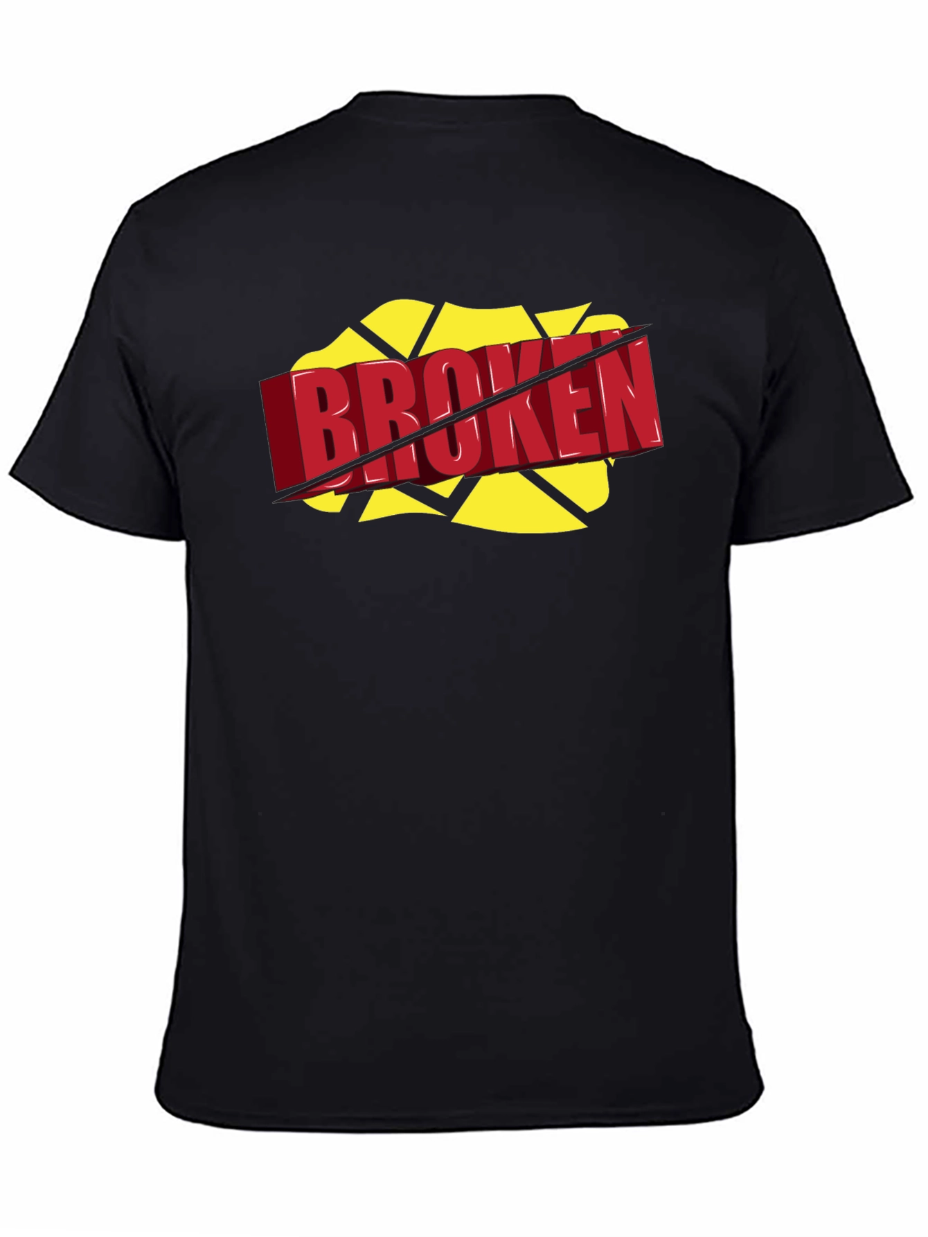 Broken Graphic Tee - Bold Statement Shirt