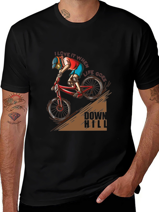 Downhill Biker T-Shirt - I Love it When Life Goes Downhill