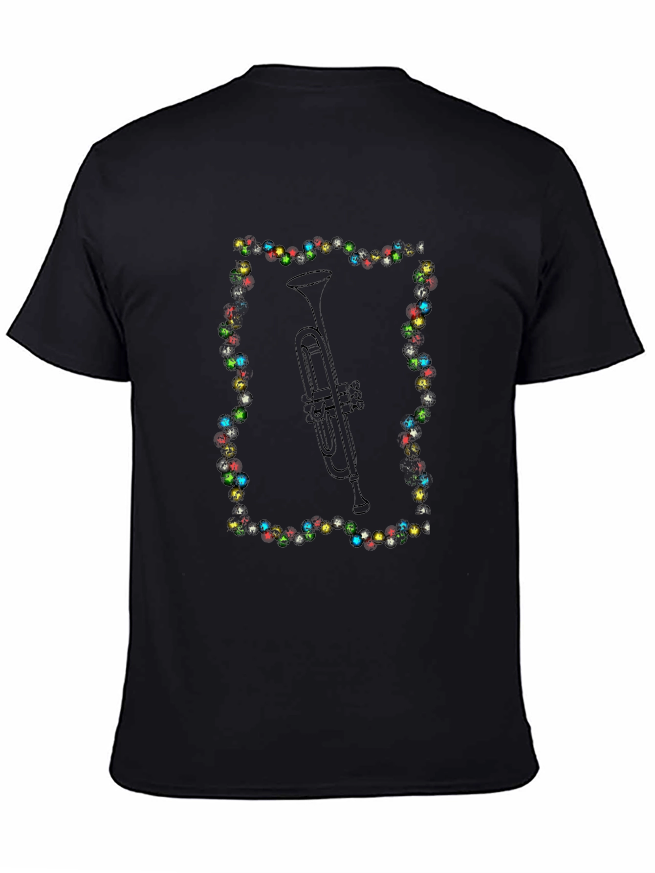 Festive Trumpet Graphic Tee - Musical Holiday Style