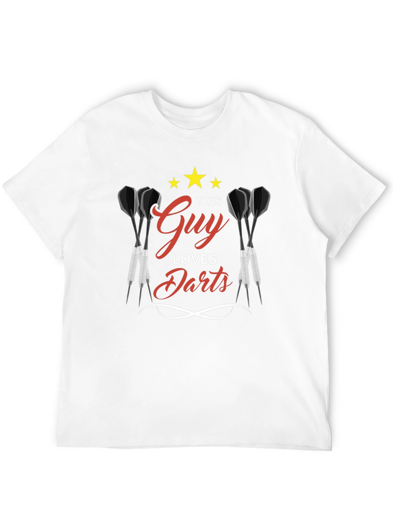 This Guy Loves Darts Black T-Shirt