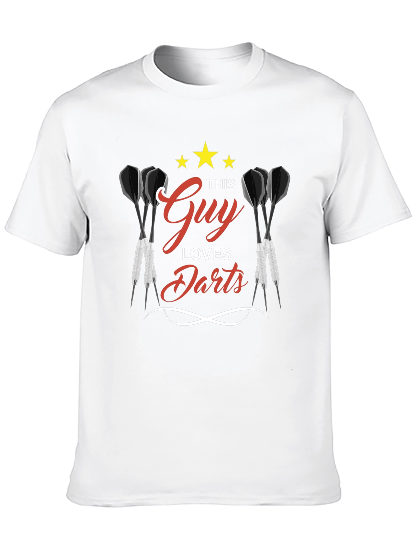 This Guy Loves Darts Black T-Shirt