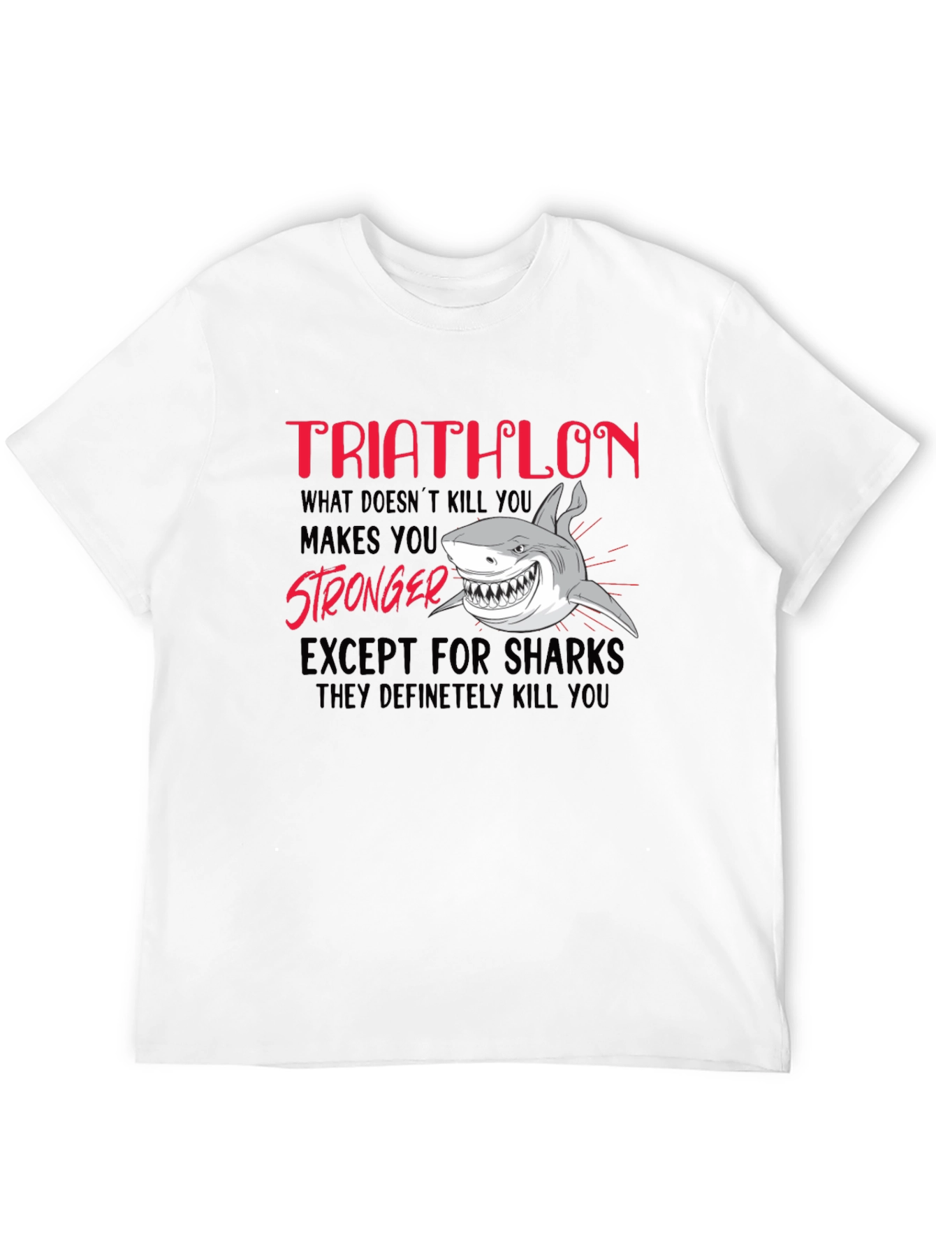 Triathlon Shark Humor T-Shirt