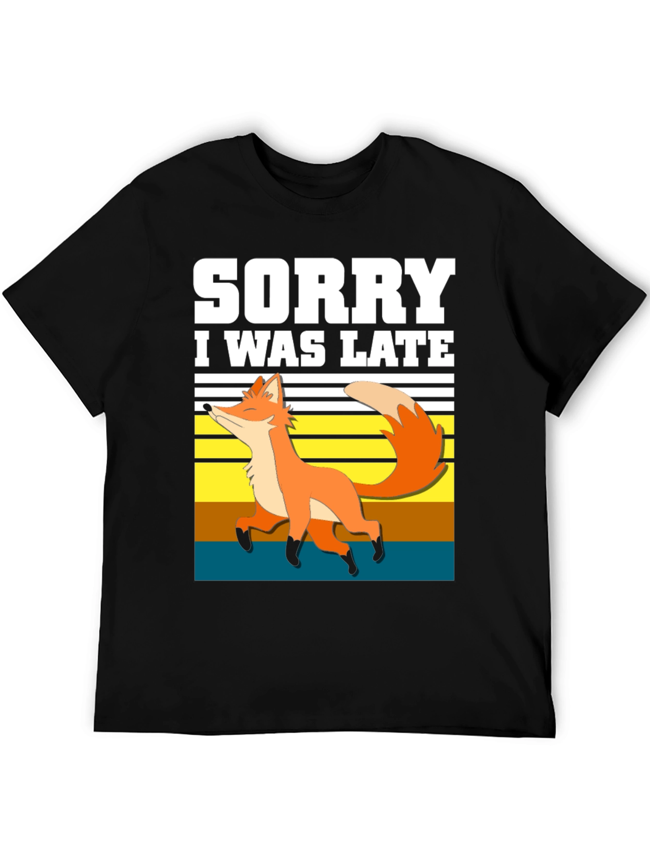 Sorry I Was Late Fox Graphic T-Shirt