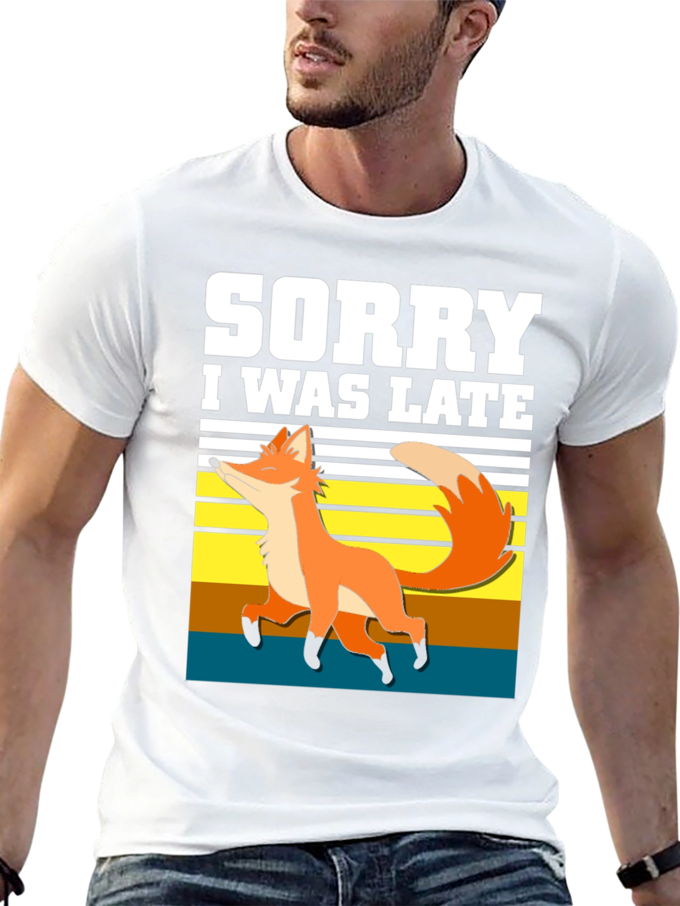 Sorry I Was Late Fox Graphic T-Shirt