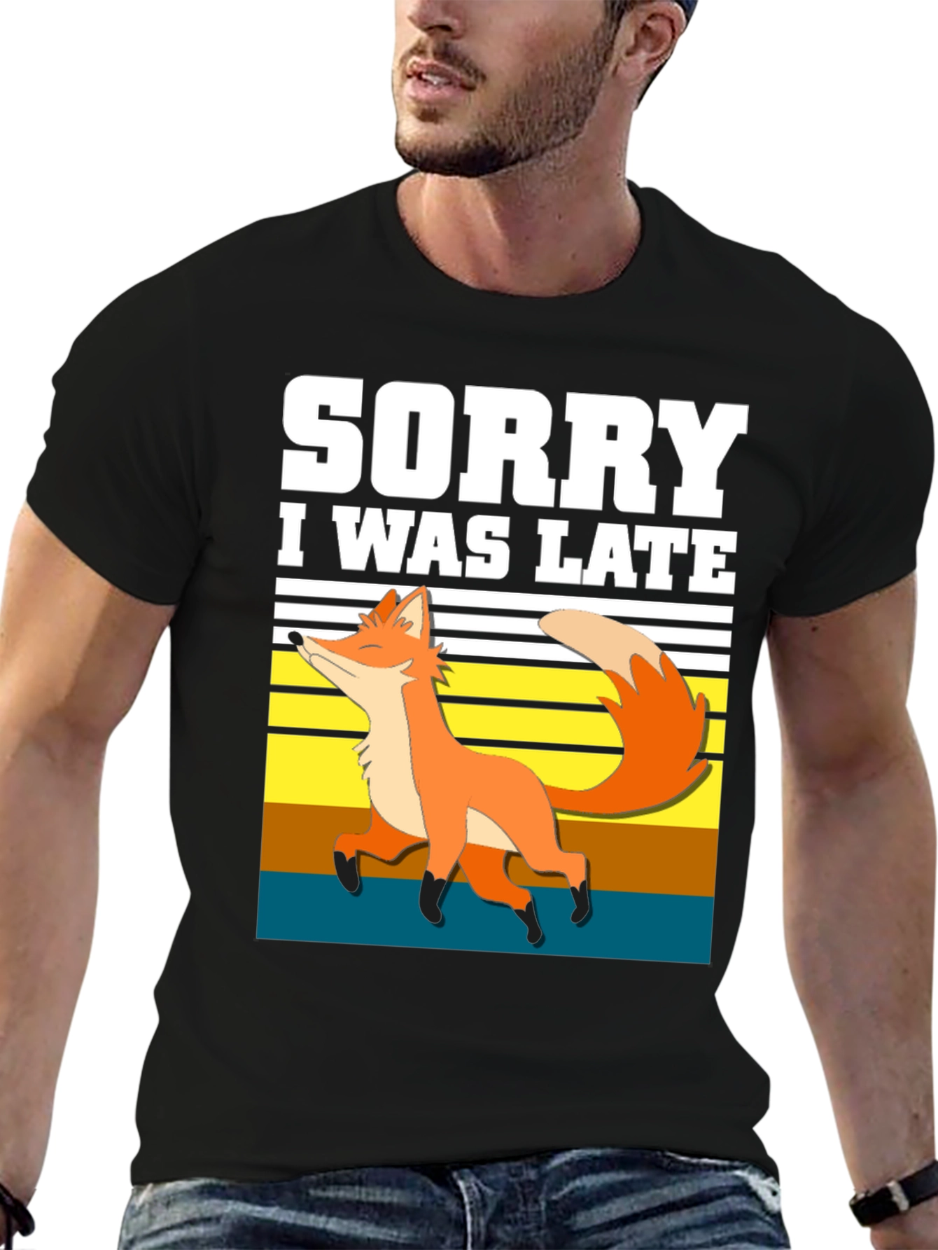 Sorry I Was Late Fox Graphic T-Shirt