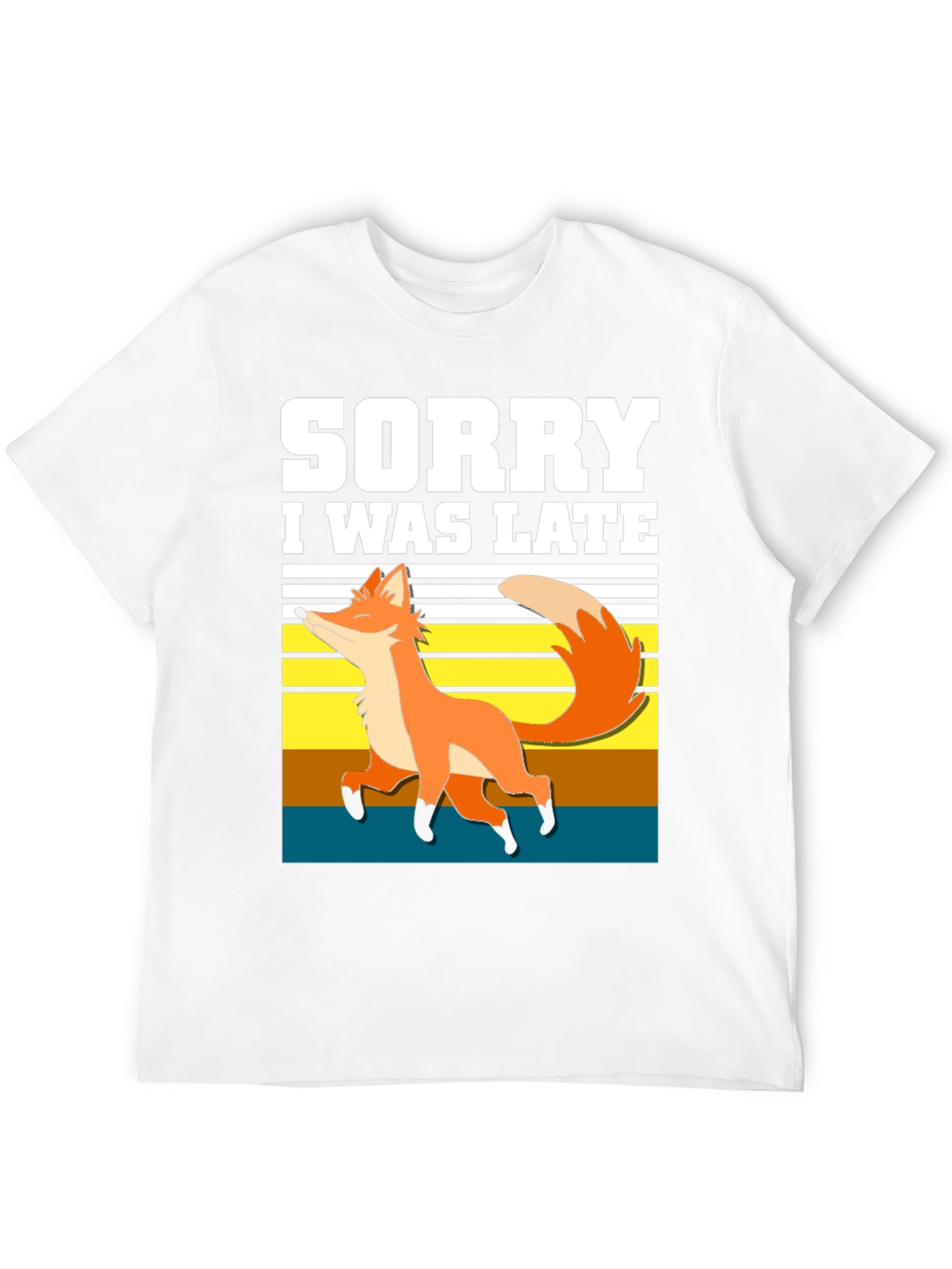 Sorry I Was Late Fox Graphic T-Shirt