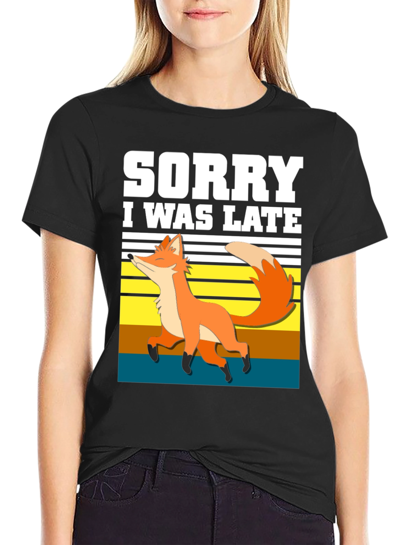 Sorry I Was Late Fox Graphic T-Shirt