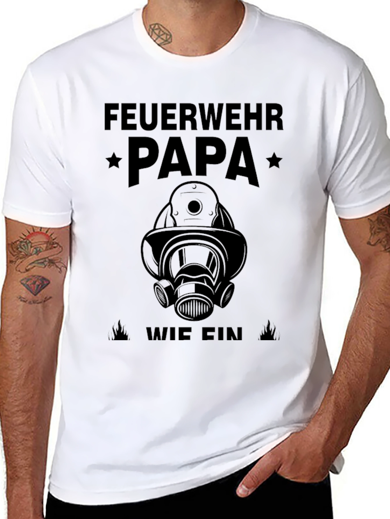 Firefighter Dad T-Shirt - Heroic Fathers Day Gift
