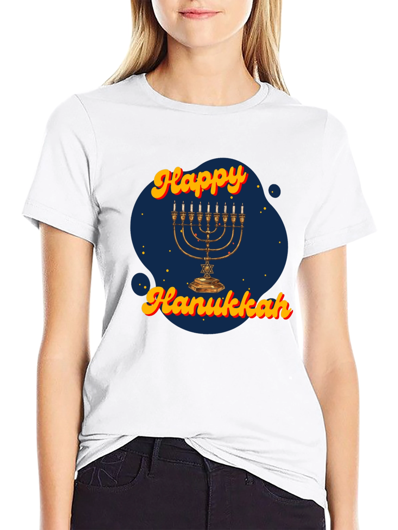 Happy Hanukkah Menorah T-Shirt
