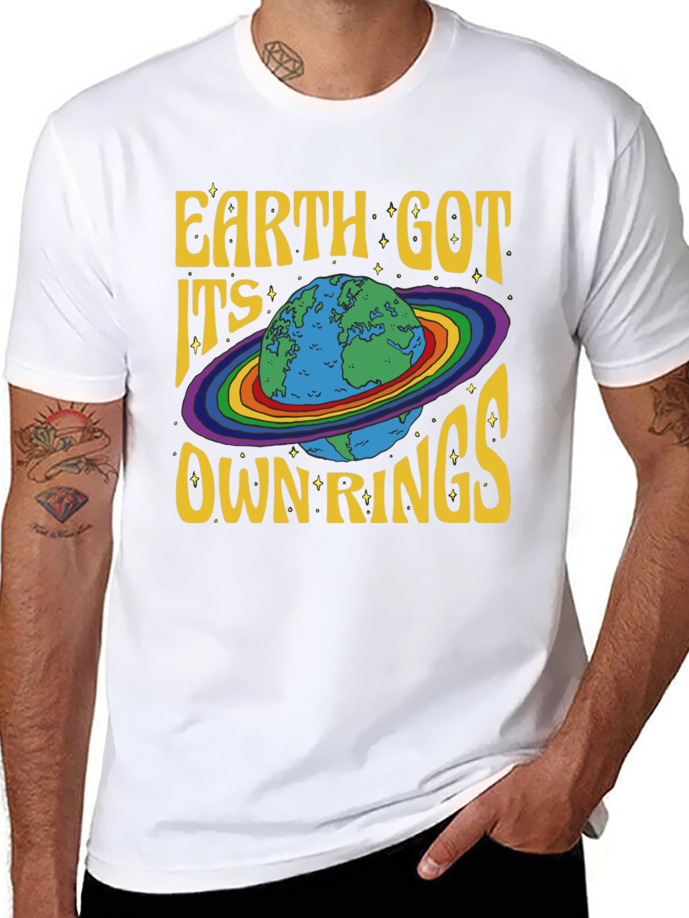 Earth Got Its Own Rings Graphic Tee
