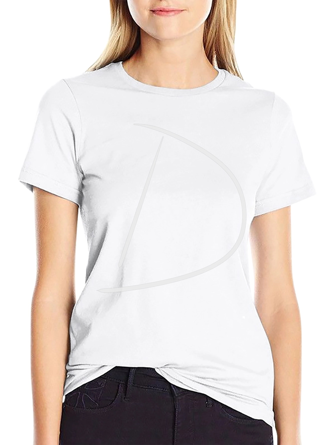 Minimalist Letter D Black Tee