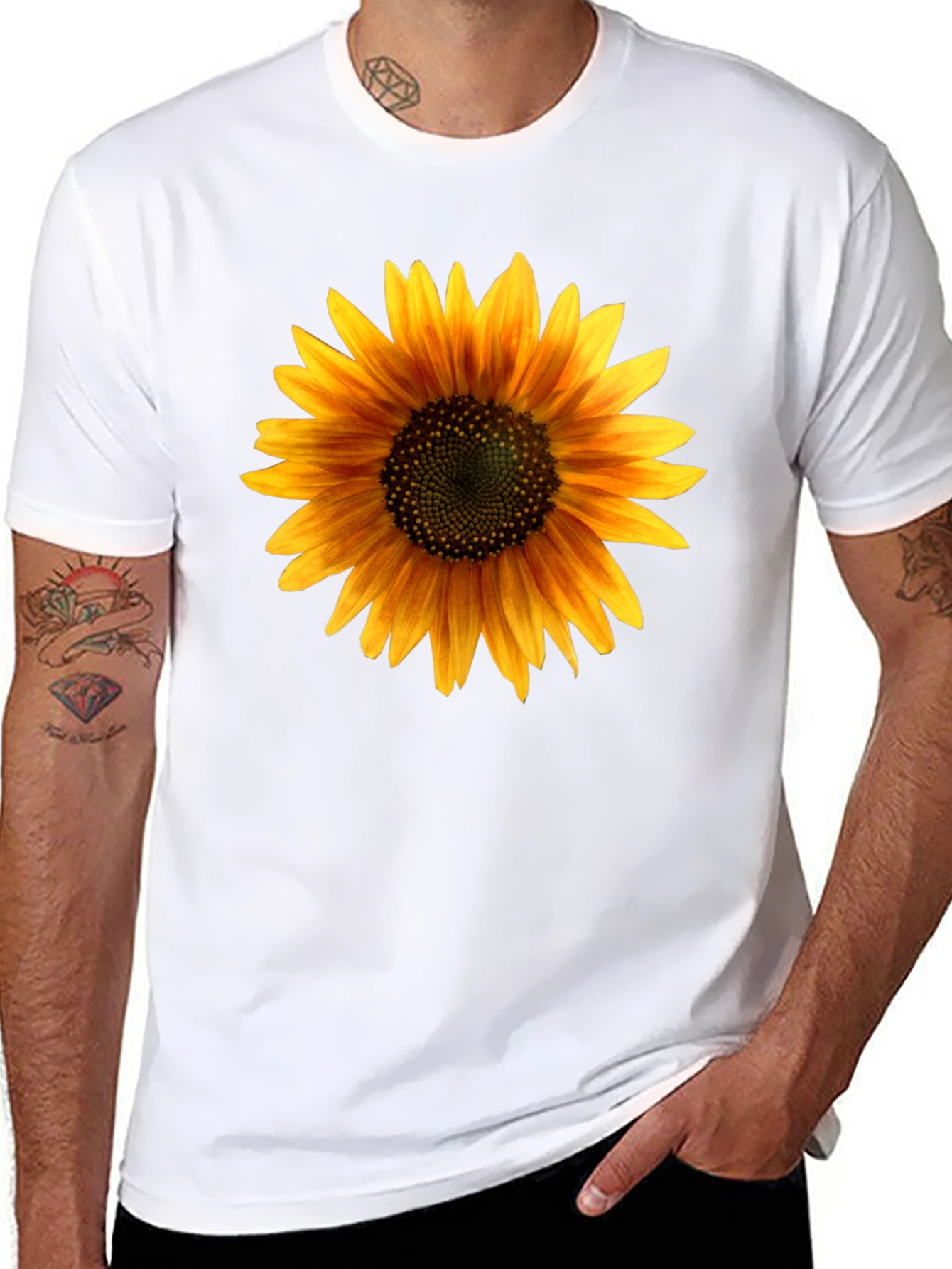 Sunflower Graphic Black T-Shirt