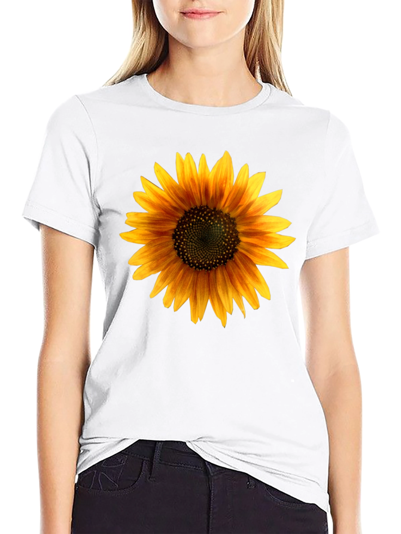 Sunflower Graphic Black T-Shirt