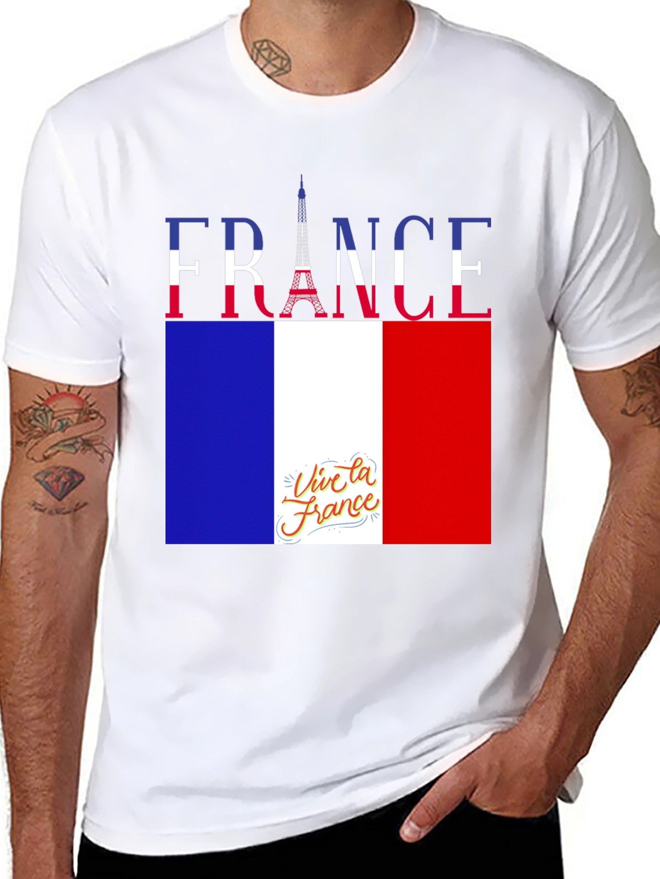 France Flag T-Shirt - Viva la France Tee
