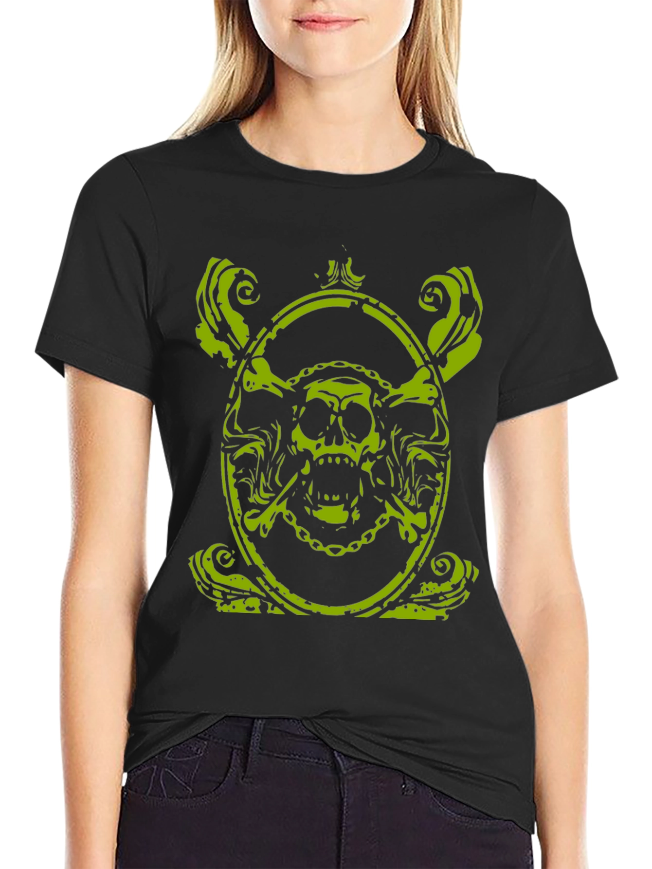 Skull & Bones Graphic Tee - Black