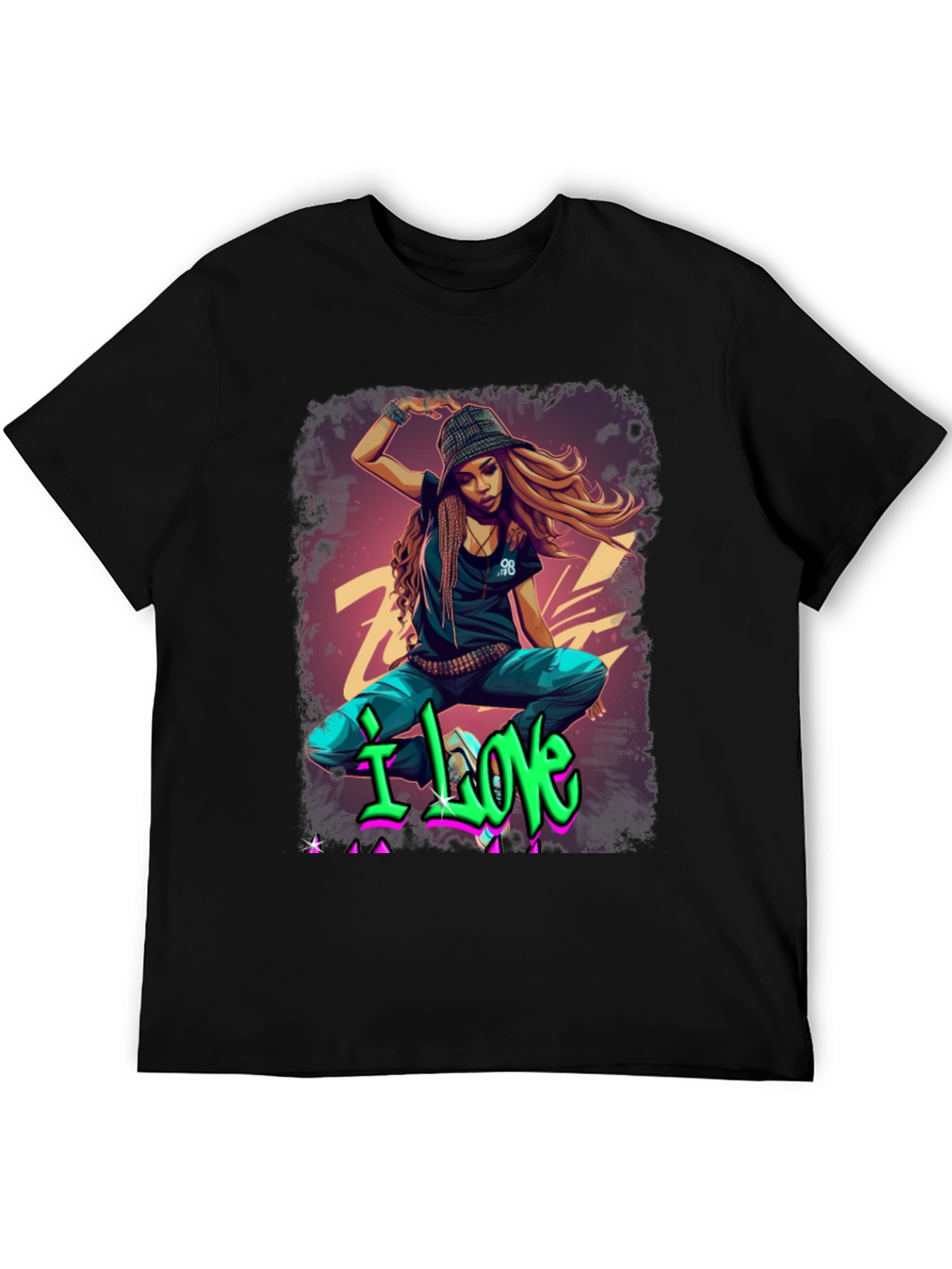 Urban Style Graphic T-Shirt - I Love Design