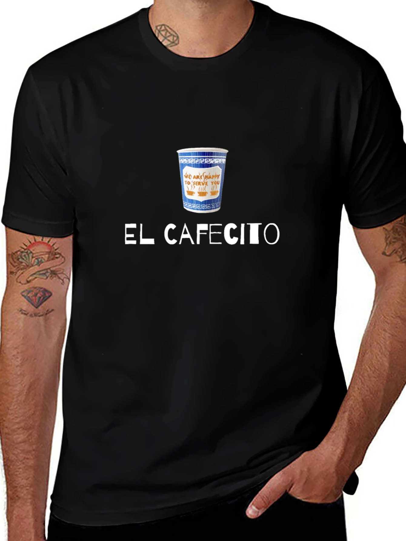 El Cafecito T-Shirt - Coffee Cup Design