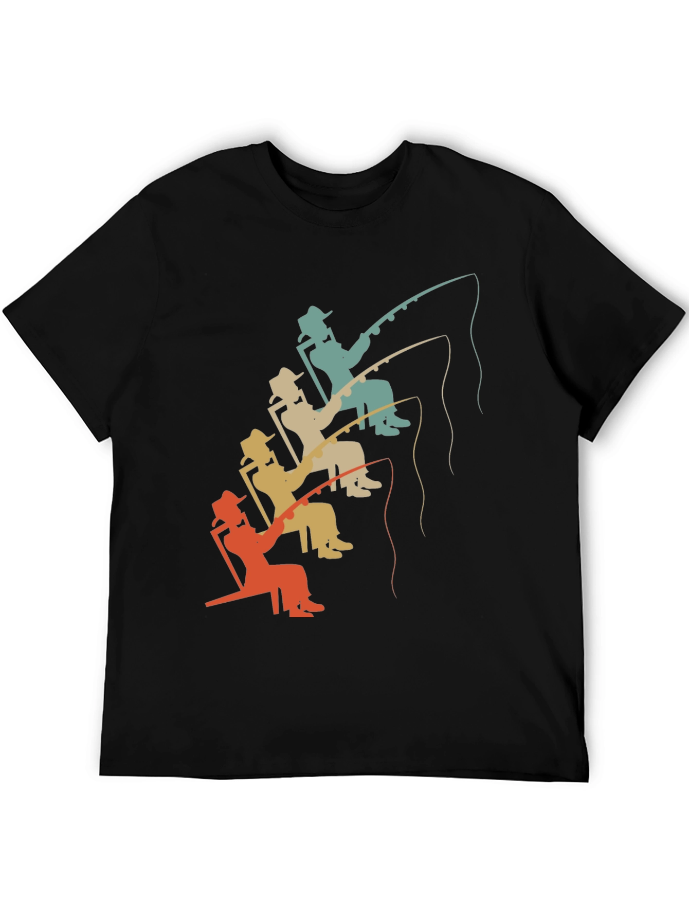 Retro Fishing T-Shirt - Relaxed Angler Design