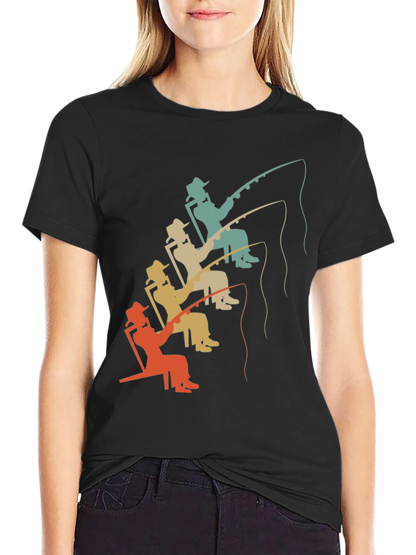 Retro Fishing T-Shirt - Relaxed Angler Design