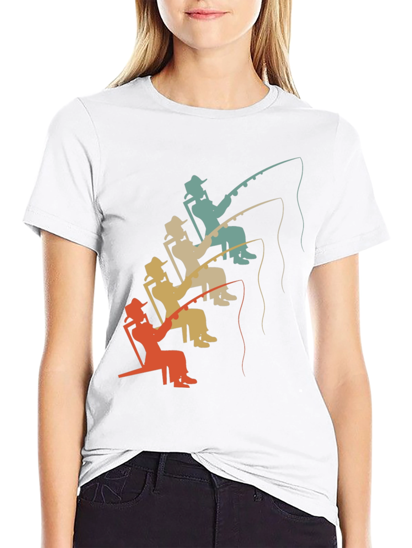 Retro Fishing T-Shirt - Relaxed Angler Design