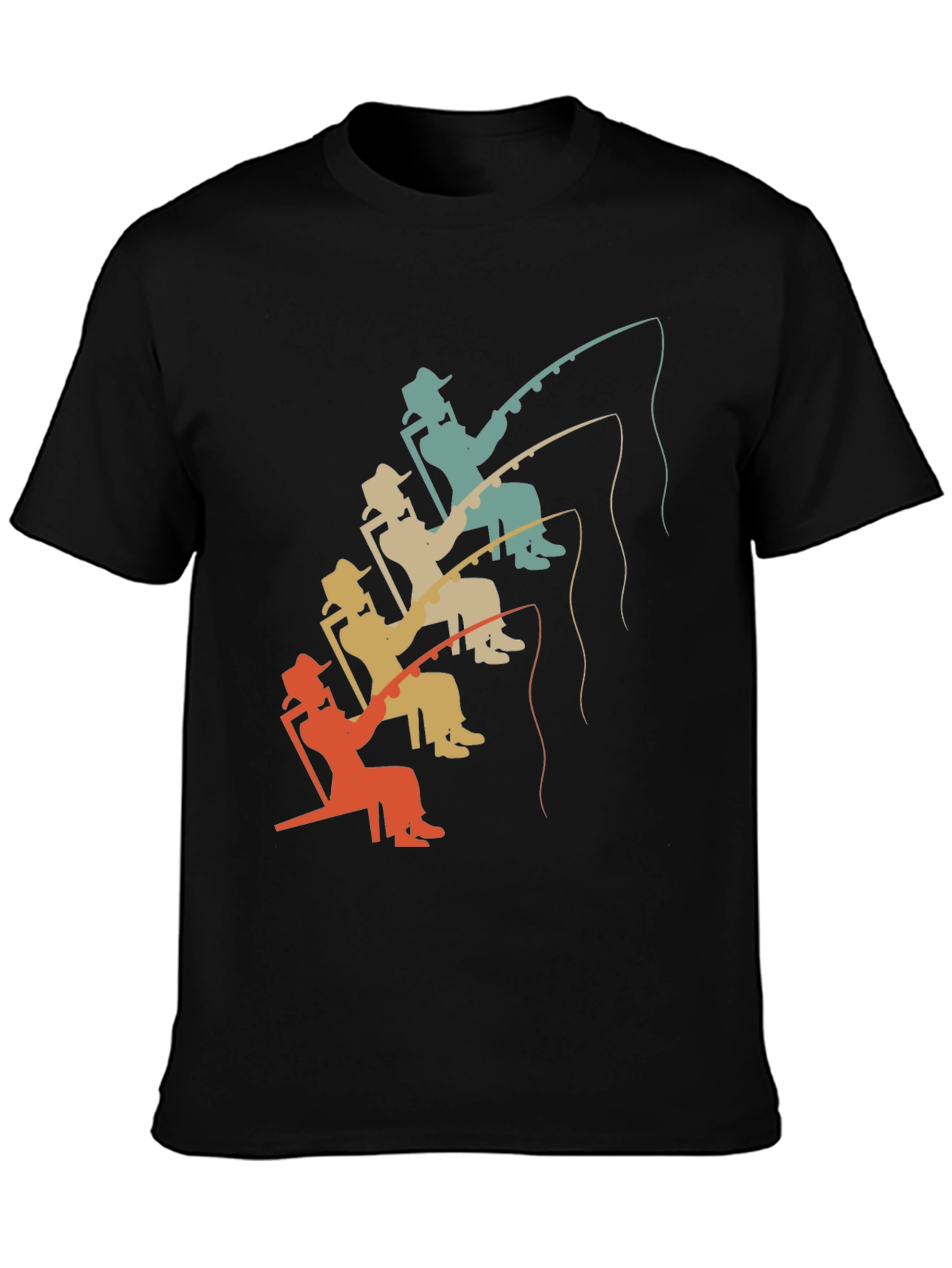 Retro Fishing T-Shirt - Relaxed Angler Design