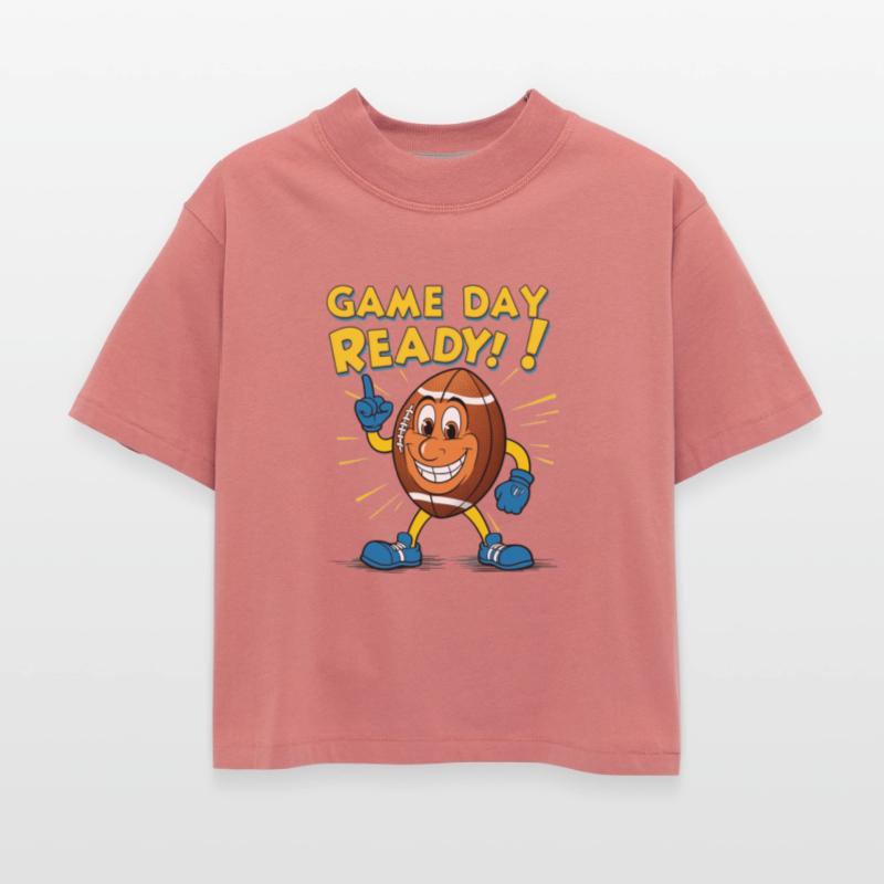 Game Day Ready – Retro Cartoon Football Character