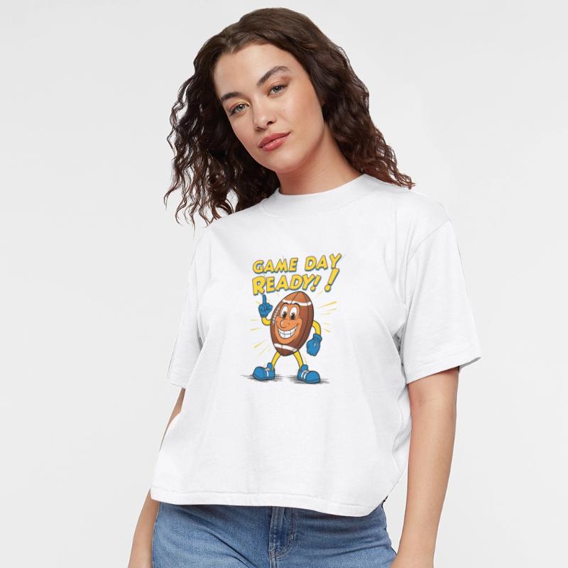 Game Day Ready – Retro Cartoon Football Character