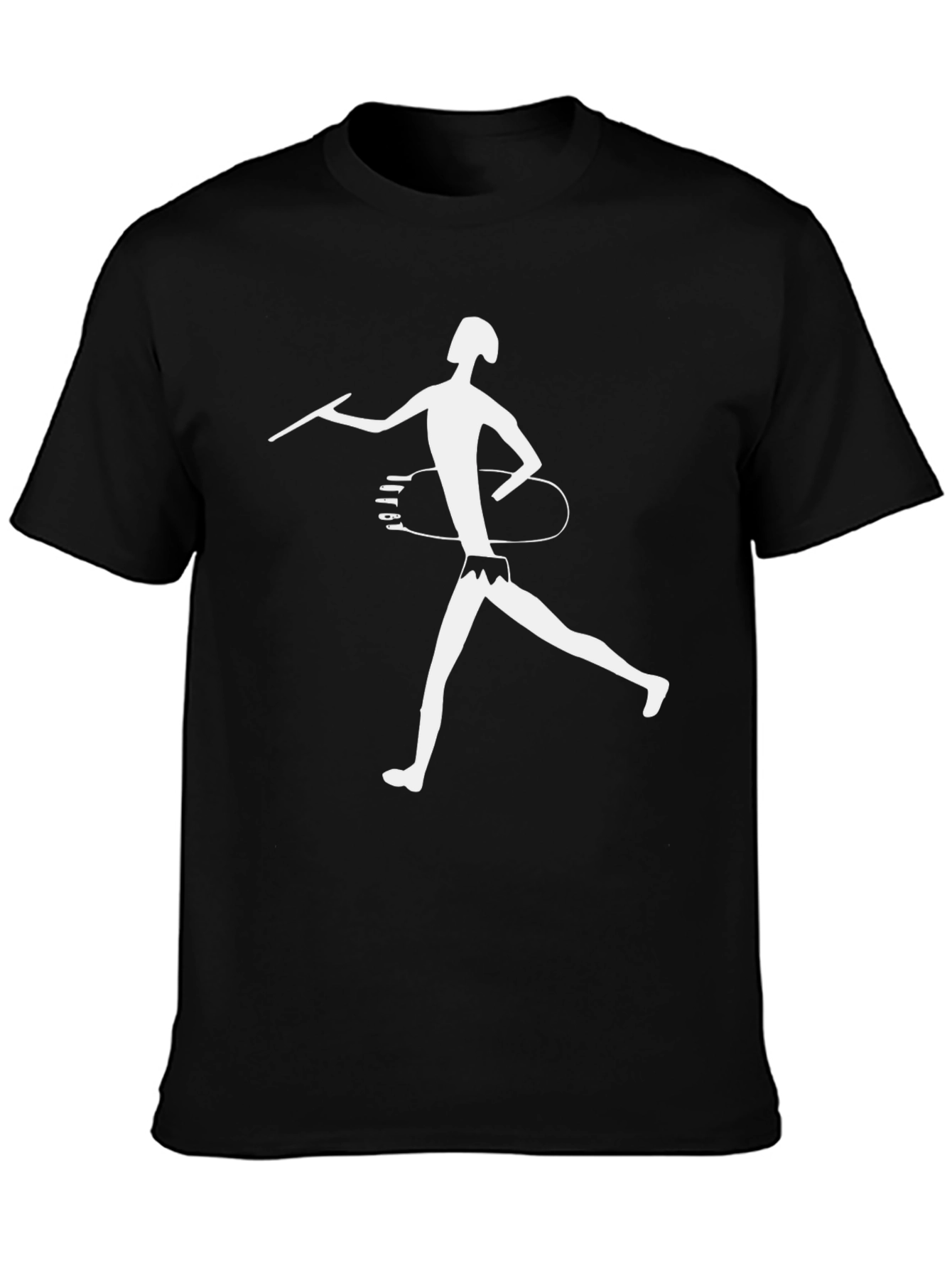 Unique Anthropomorphic Cave Art Black T-Shirt