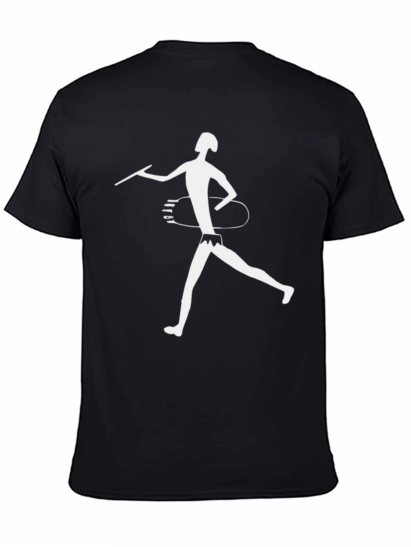 Unique Anthropomorphic Cave Art Black T-Shirt