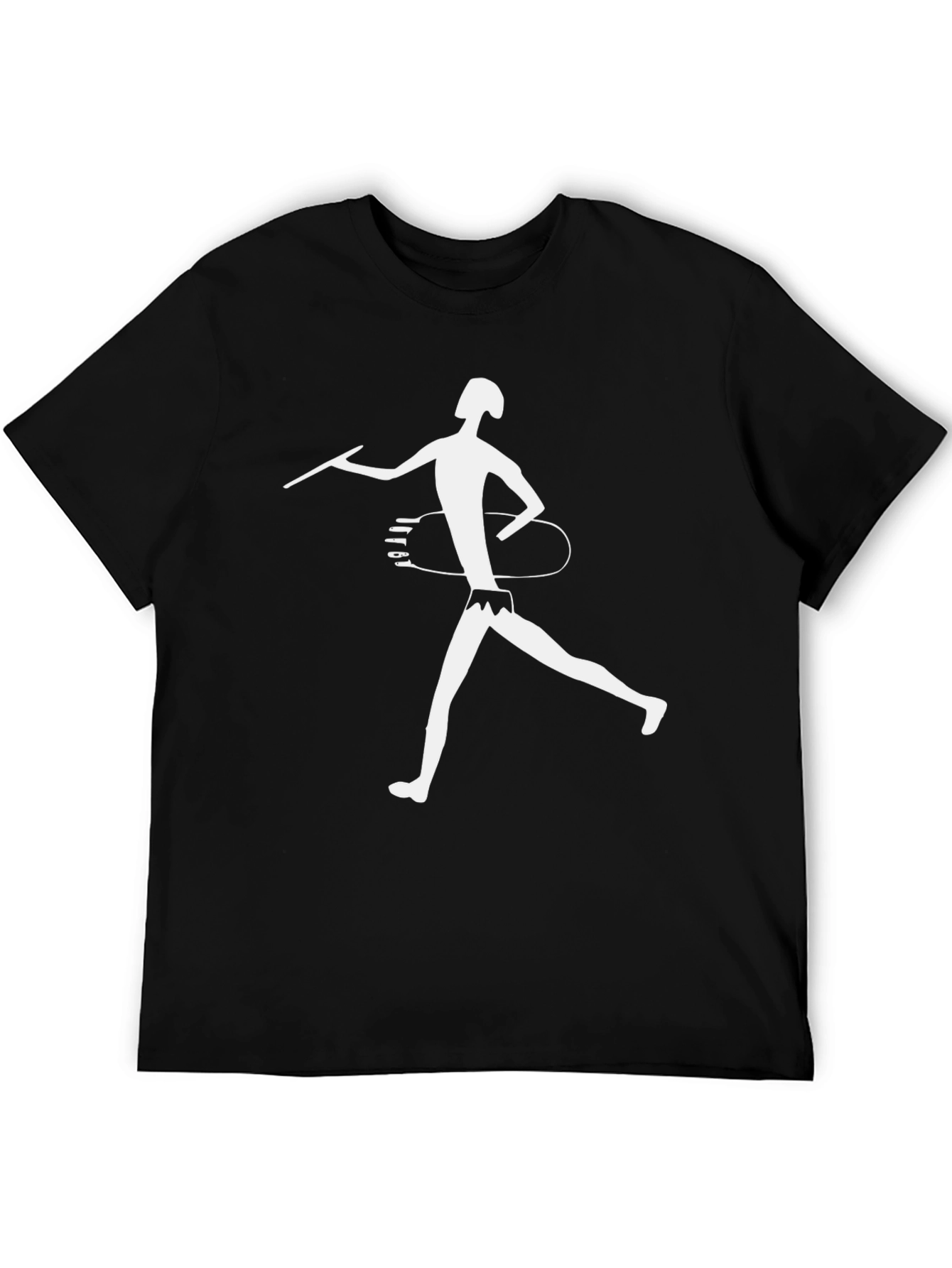 Unique Anthropomorphic Cave Art Black T-Shirt