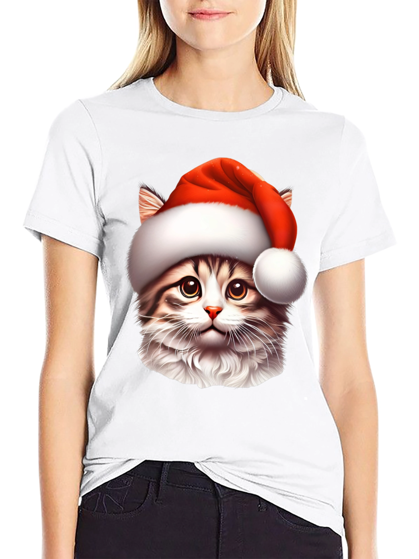 Festive Cat T-Shirt - Holiday Style