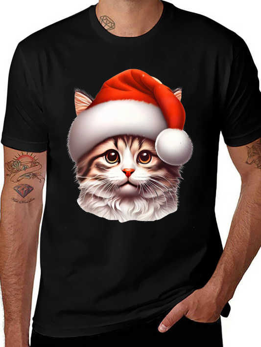 Festive Cat T-Shirt - Holiday Style