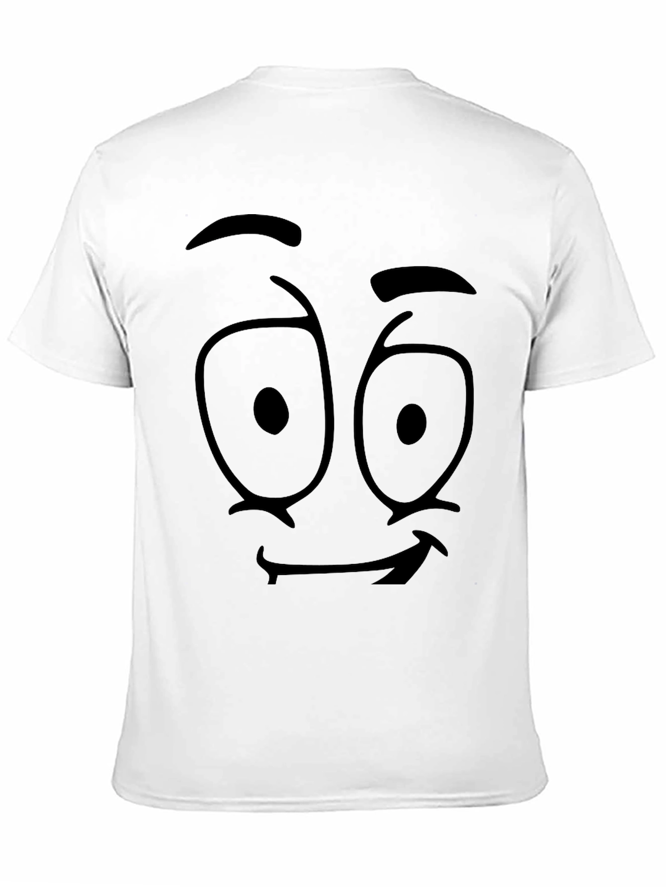 Cartoon Face Graphic Black T-Shirt