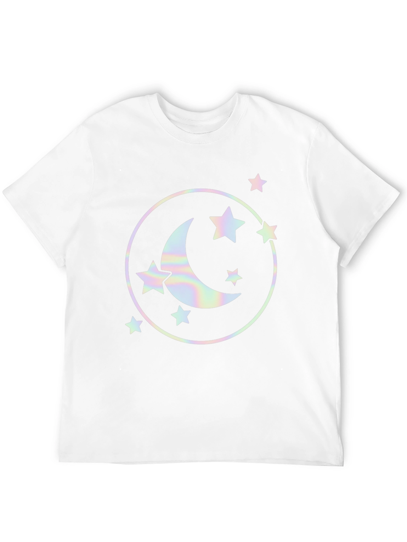 Celestial Moon & Stars Graphic Black T-Shirt