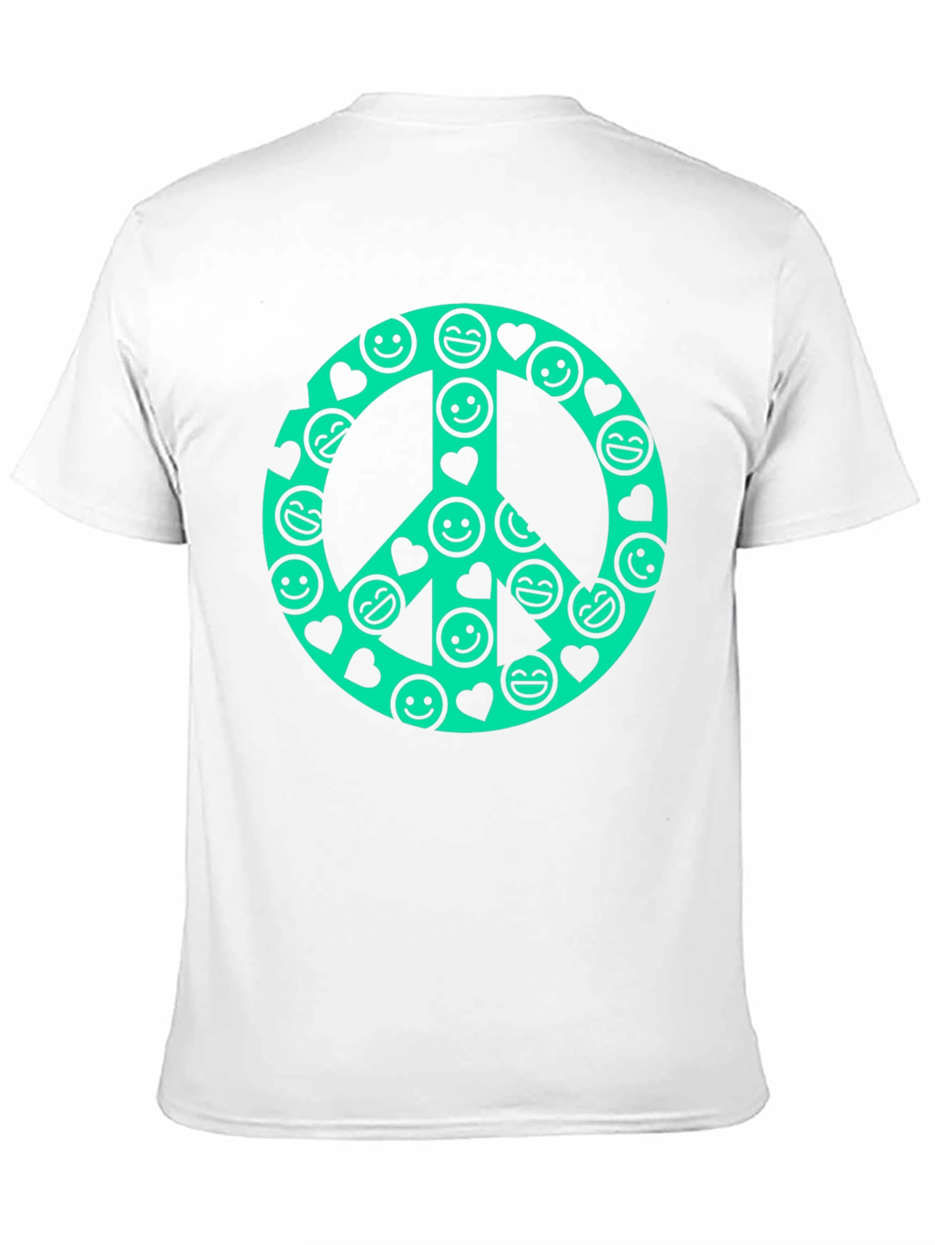 Peace Sign Smiley Face Graphic T-Shirt