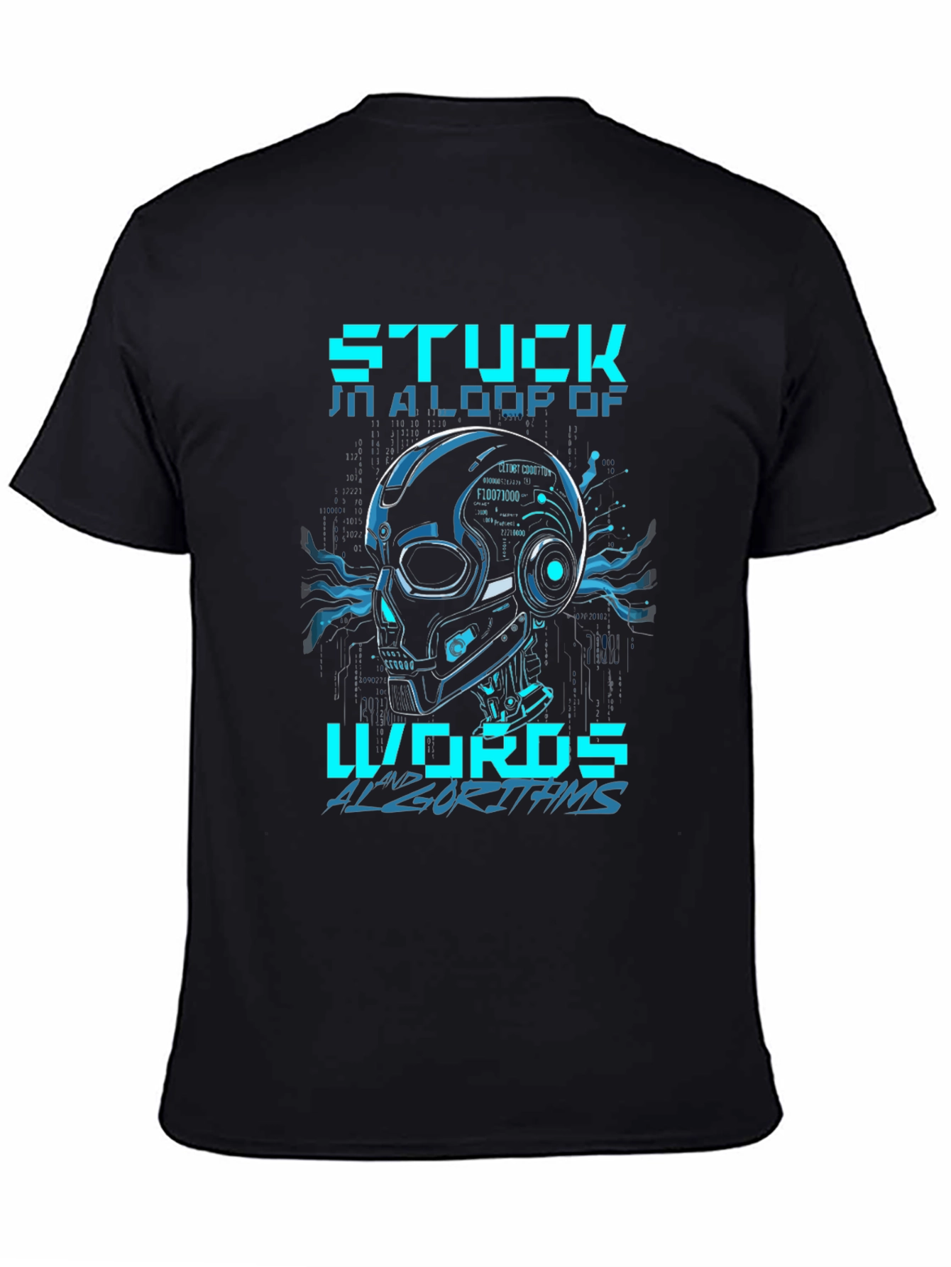Stuck in Loop Algorithm Skull T-Shirt