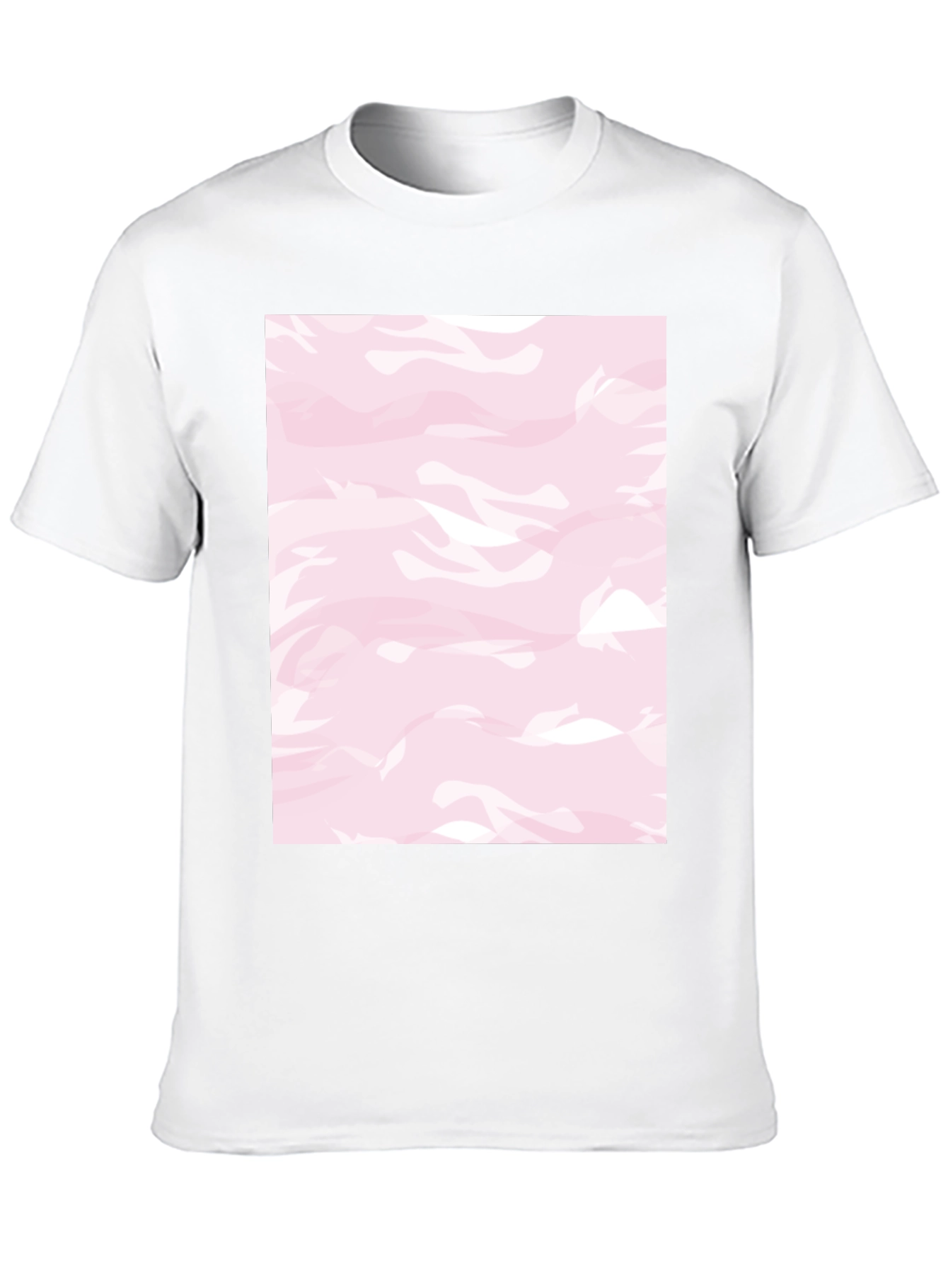 Pink Camo Print Black T-Shirt