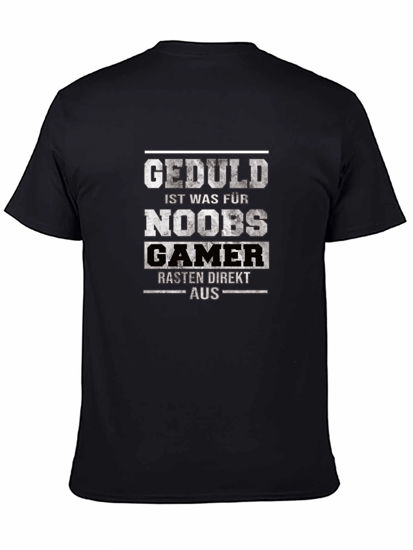 Geduld Noobs Gamer Black T-Shirt