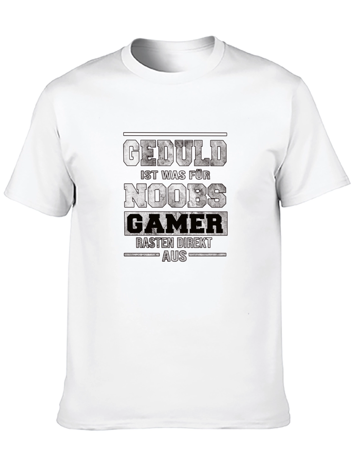 Geduld Noobs Gamer Black T-Shirt